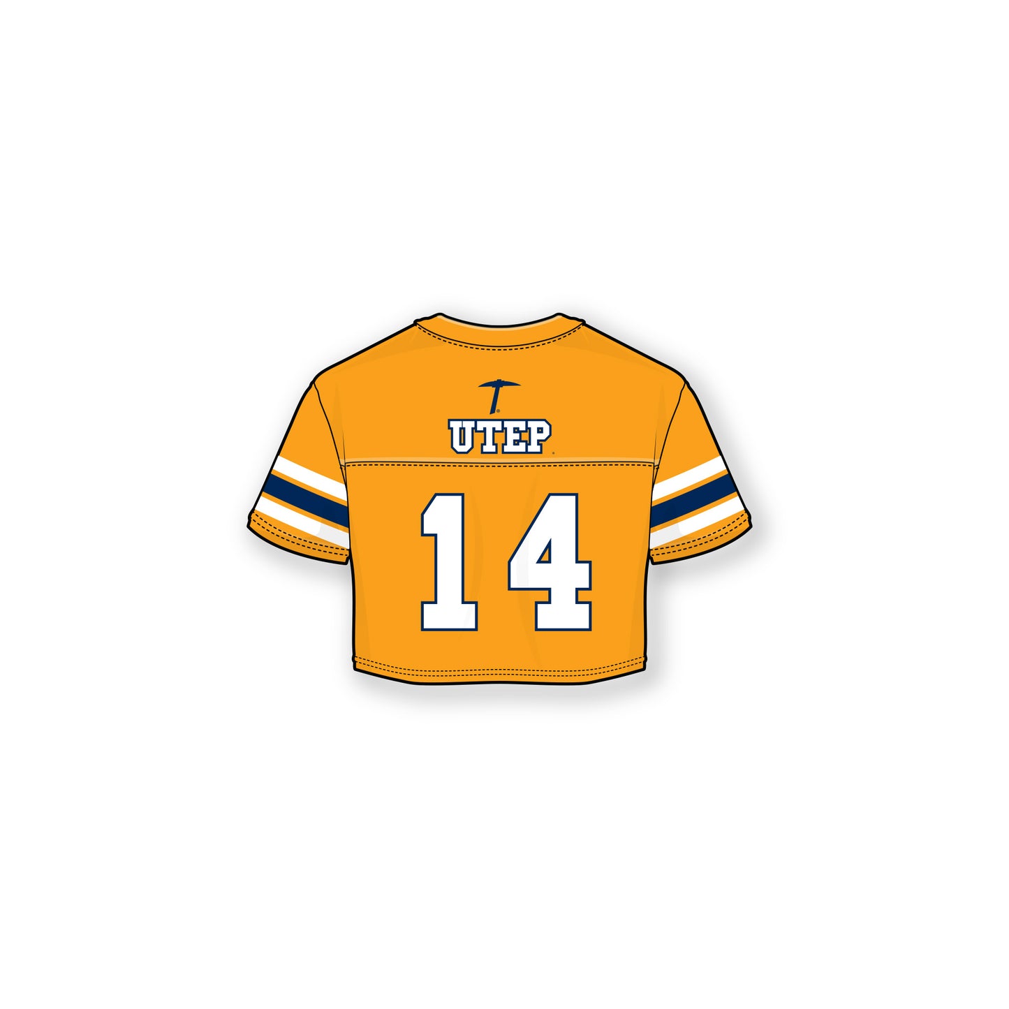 UTEP Replica Orange Football Crop Top