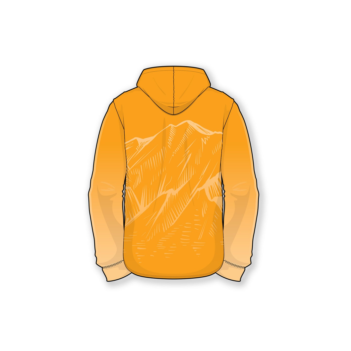 Mountain West UTEP Orange Gradient Mountain Snap Hoodie