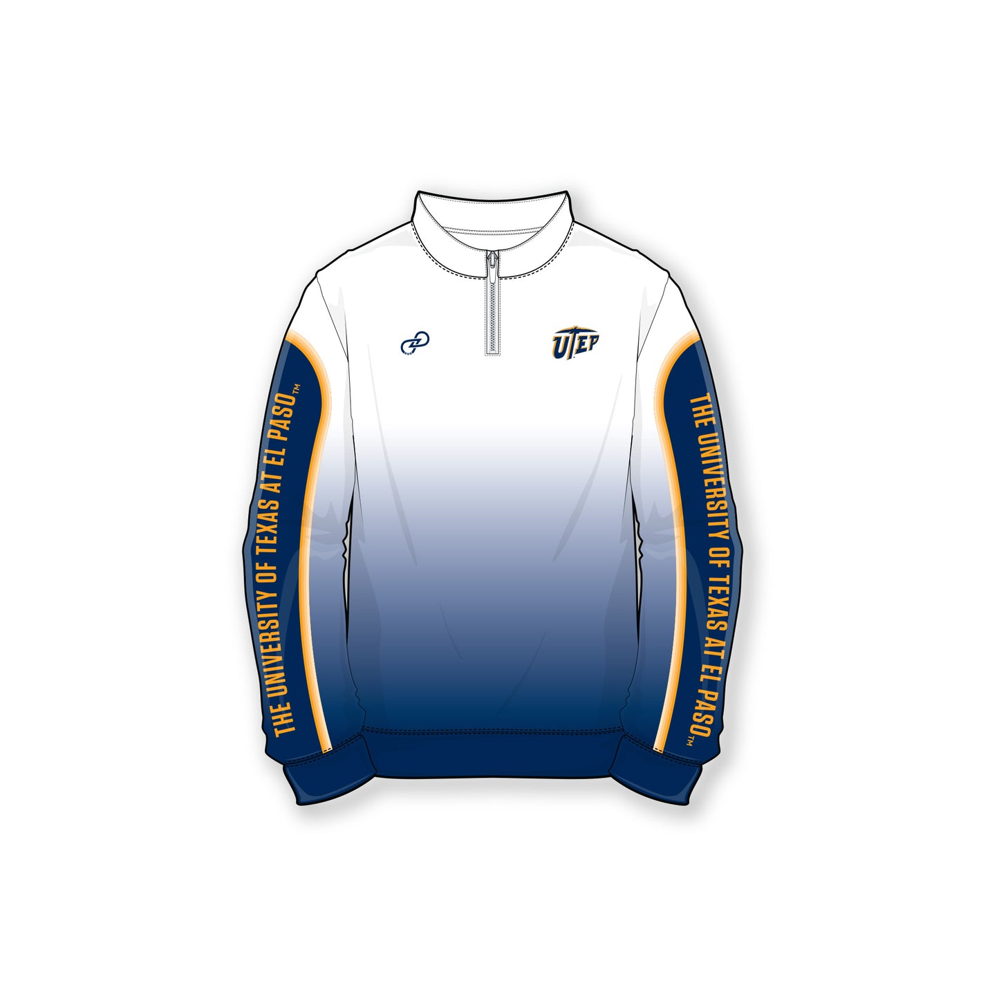 Goldmine Collective UTEP Gradient Blue Quarter Zip