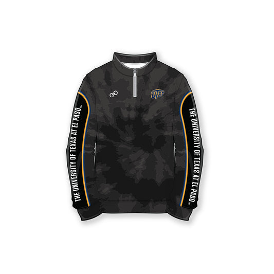 Goldmine Collective UTEP Tie Dye Black Quarter Zip