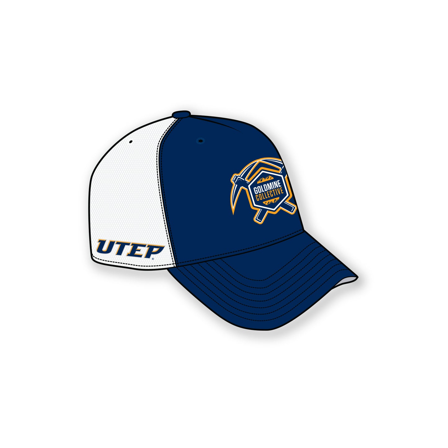 Goldmine UTEP Navy Trucker Hat