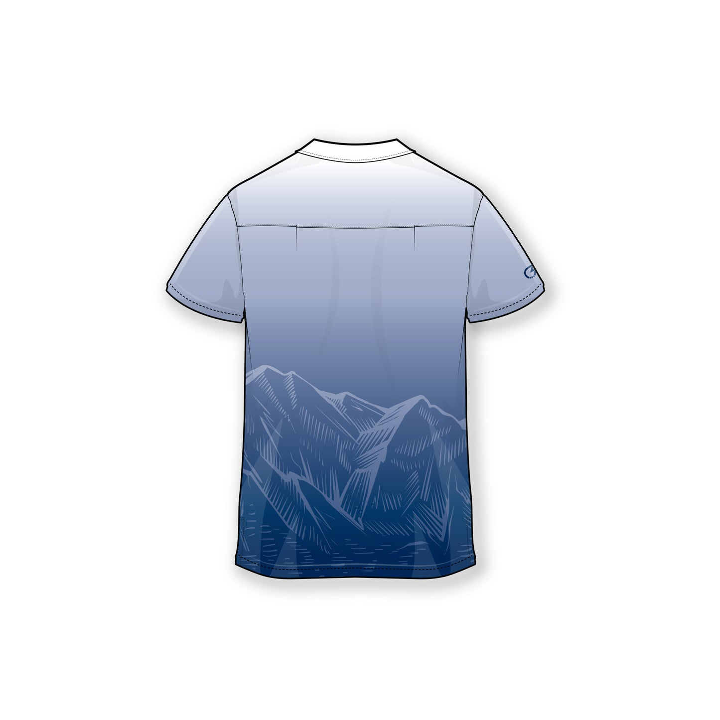 Mountain West UTEP Gradient Mountains Blue Camp Shirt